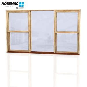 Timber Double Hung Window, 2650 W x 1540 H, Single Glazed